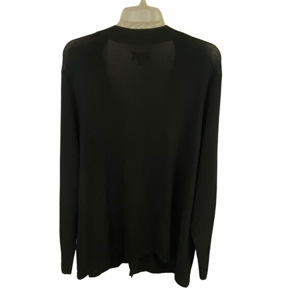 Avenue Black V Neck Cardigan Abalone Buttons 22/24 - Picture 8 of 9